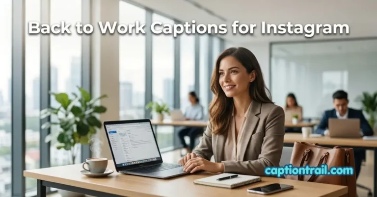 Back to Work Captions for Instagram