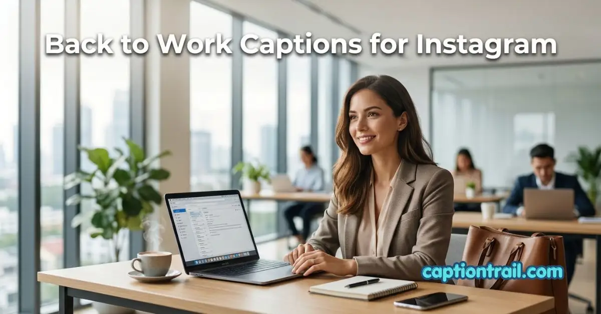 Back to Work Captions for Instagram
