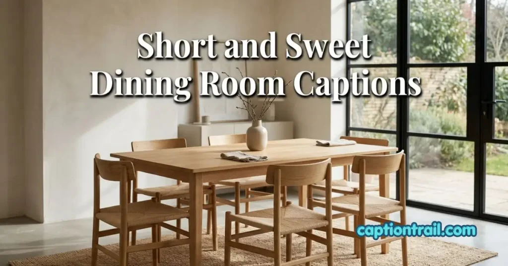 Dining Room Captions for Instagram