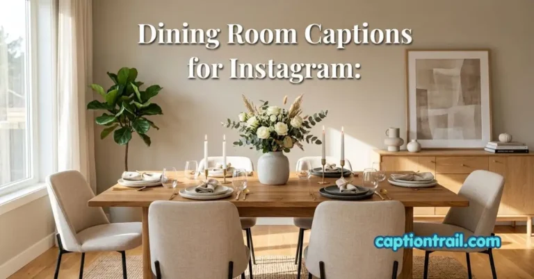 Dining Room Captions for Instagram