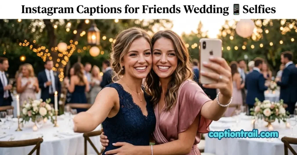 Instagram Captions for Friends Wedding