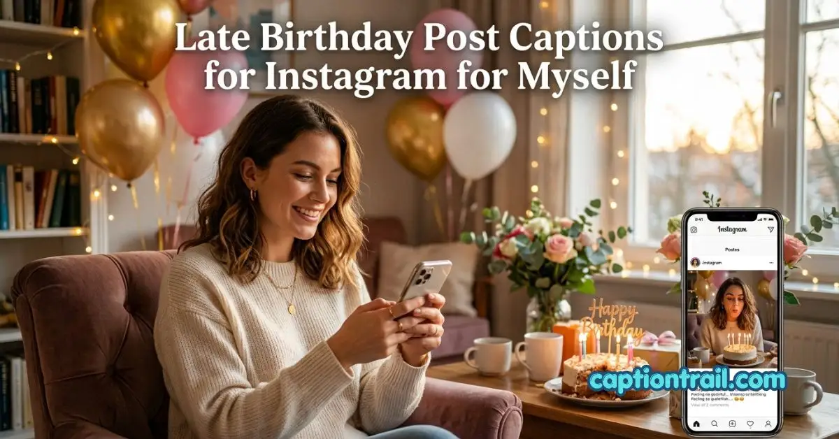 Late Birthday Post Captions for Instagram for Myself