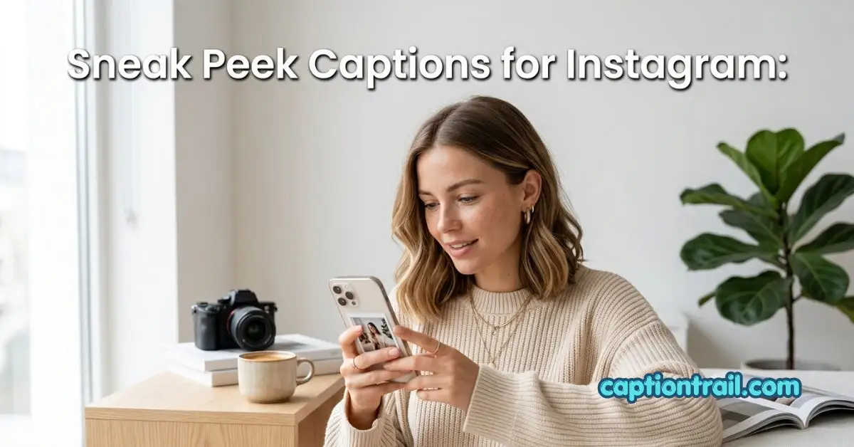 Sneak Peek Captions for Instagram