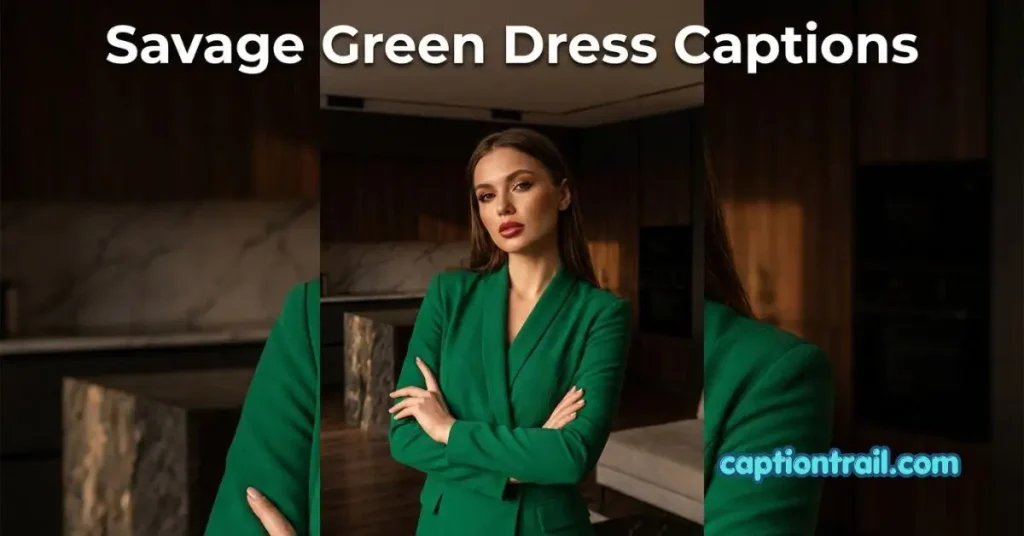 Green Dress Captions for Instagram