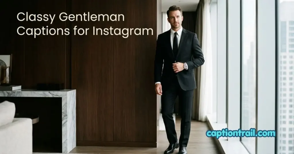 Gentleman Captions for Instagram